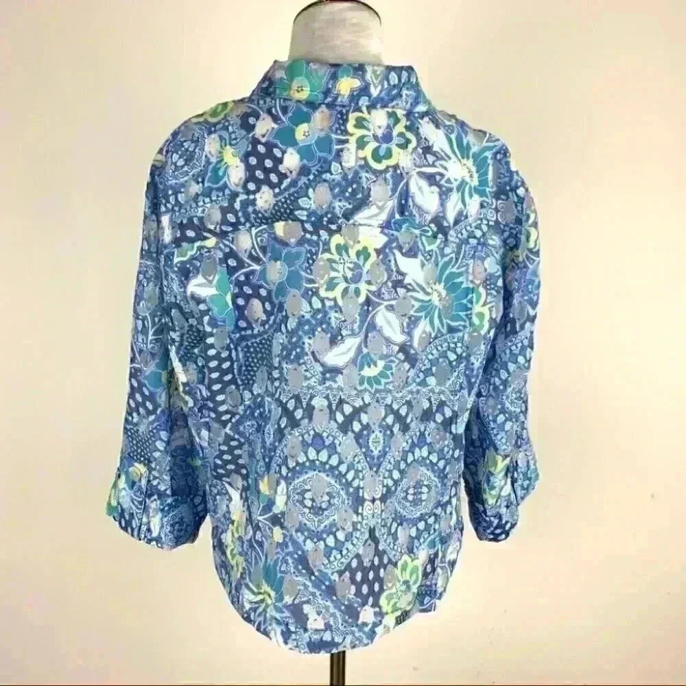 Ruby Rd Womens Top Size 12 Multicolored Button Do… - image 7